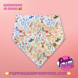 Spring Dogs Floral Bandana - Snap On