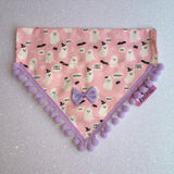 Cute Pink Ghosts! Halloween Pompom Dog Bandana