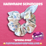 Spring Dogs - Scrunchie with bow