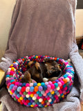 Pompom Dog Bed - Felt Ball Basket