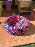 Pompom Dog Bed - Felt Ball Basket