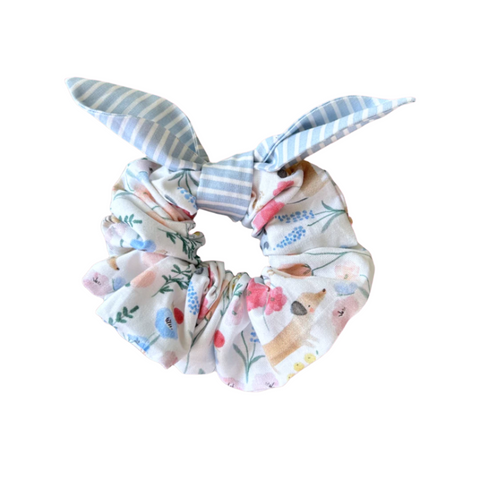 Spring Dogs - Scrunchie with bow
