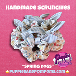 Spring Dogs - Scrunchie with bow