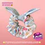 Spring Dogs - Scrunchie with bow