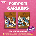 Pom Pom Garland - Baby Blues / Cornish Blues