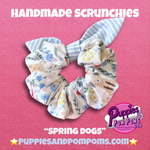 Spring Dogs - Scrunchie with bow