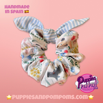 Spring Dogs - Scrunchie with bow