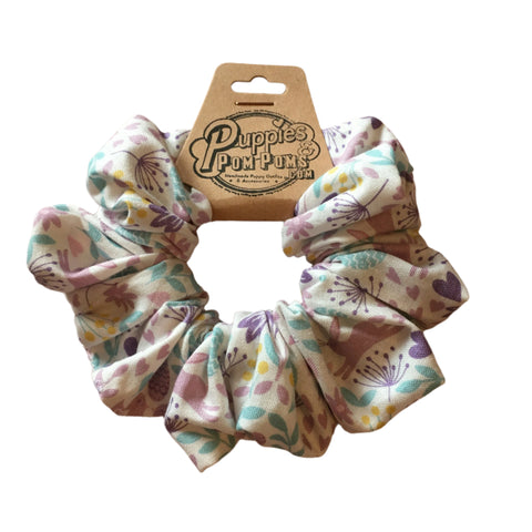 Sweet Spring White Scrunchie
