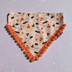 Boo! Halloween Pumpkins and Creepy Critters PomPom Bandana